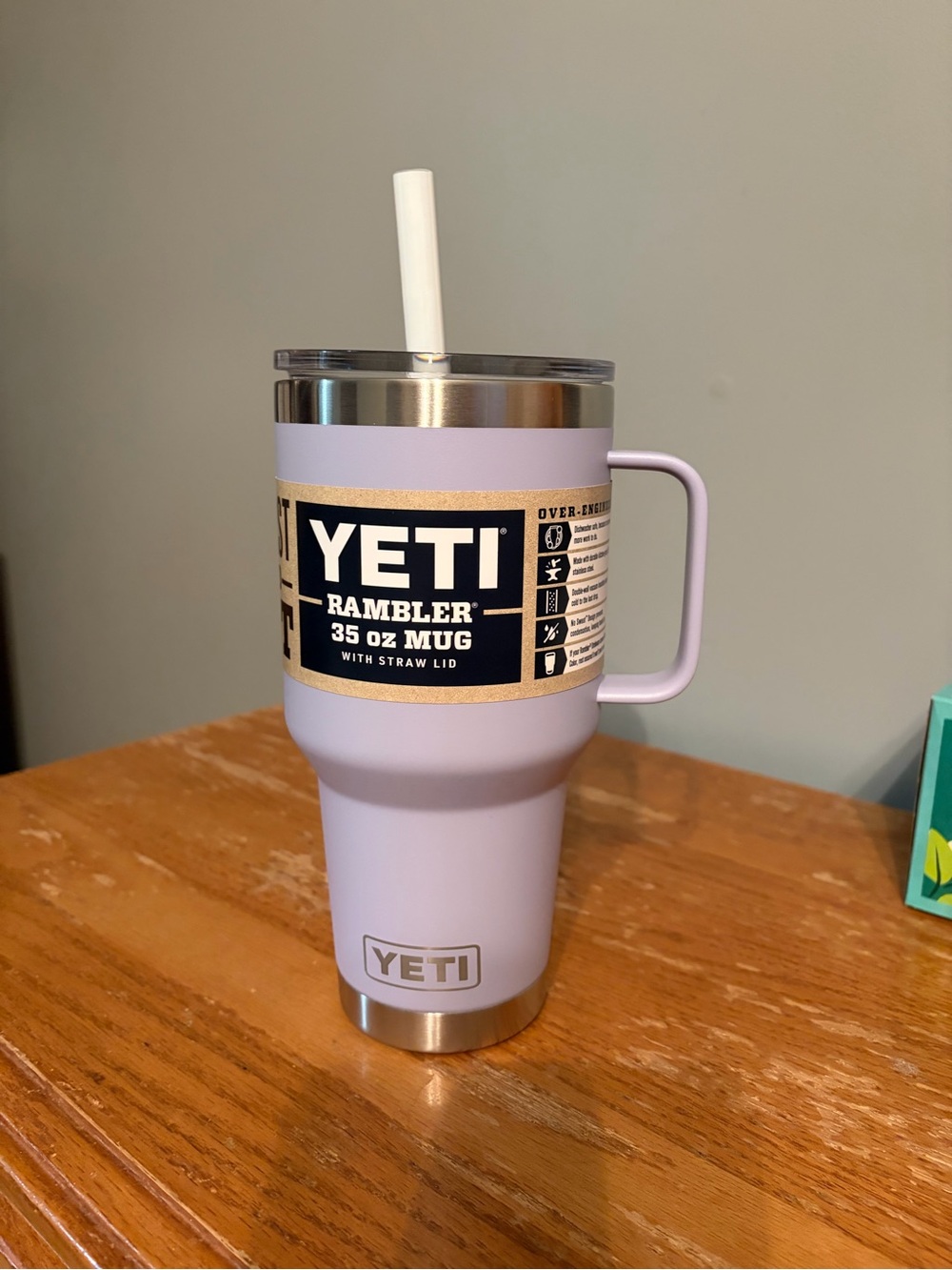 Yeti Rambler 35 oz Mug with Handle/Straw Lid in Discontinued Cosmic Lilac